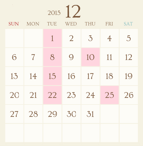 １２月のスケジュールをお知らせします( ^ω^ )