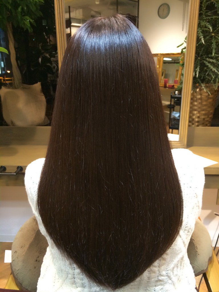 池袋 アッシュブラウン カラー オージュア トリートメント スムース
