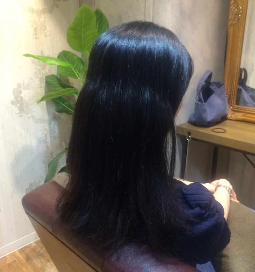池袋美容室青木大地人気黒髪暗髪ツヤヘアカラー髪色