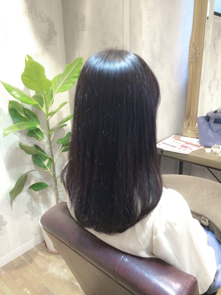 池袋美容室オレンジ赤み髪色暗髪グレージュカラー