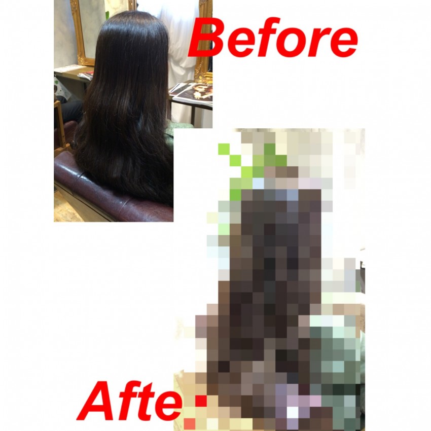 黒髪黒染めでも赤みのない明るいグレージュカラーに【池袋美容室】