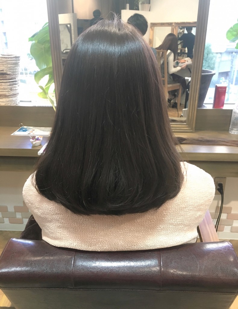 池袋美容室ヘアドネーションラベージュカラーボブ